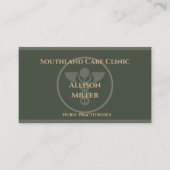 Krankenpfleger Green Caduceus Business Card Visitenkarte (Vorderseite)