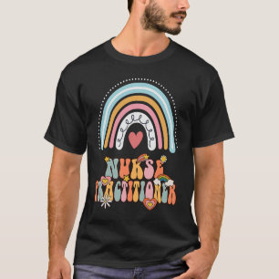 Krankenpfleger Groovy Retro Vintag Rainbow Cu T-Shirt