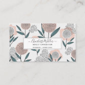 Krankenpfleger Hand Dragezeichnete Blumenkarte Visitenkarte (Vorderseite)