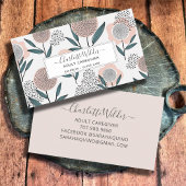 Krankenpfleger Hand Dragezeichnete Blumenkarte Visitenkarte