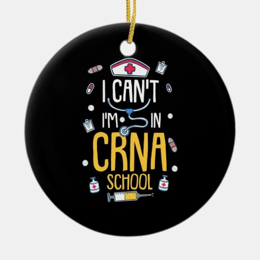 Krankenpfleger in der CRNA-Schule Keramik Ornament (Vorne)