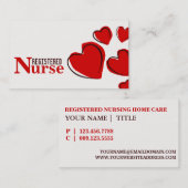Krankenpfleger Krankenpflege Zuhause Care Krankenv Visitenkarte (Vorne/Hinten)