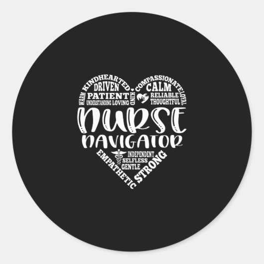 Krankenpfleger, Krankenpfleger Runder Aufkleber (Vorderseite)