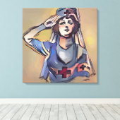 Krankenpfleger Leinwanddruck (Insitu (Holzboden))