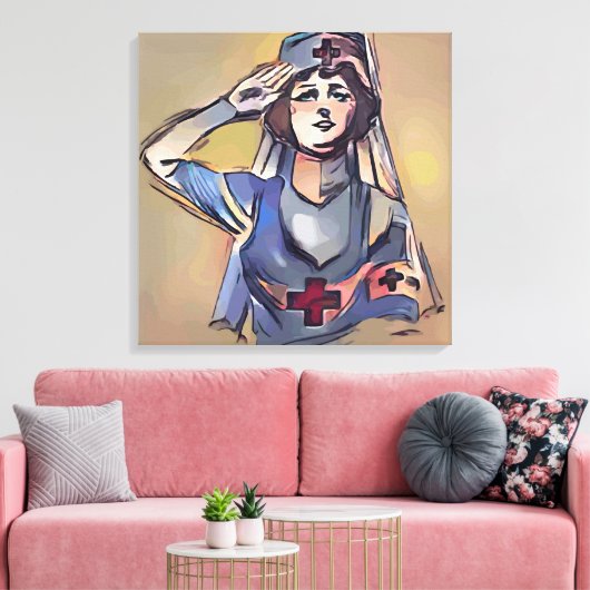 Krankenpfleger Leinwanddruck (Insitu (Wohnzimmer))