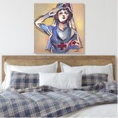 Krankenpfleger Leinwanddruck (Insitu (Schlafzimmer))