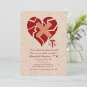 Krankenpfleger Liebe, um den kranken Abschluss ein Einladung (Stehend Vorderseite)