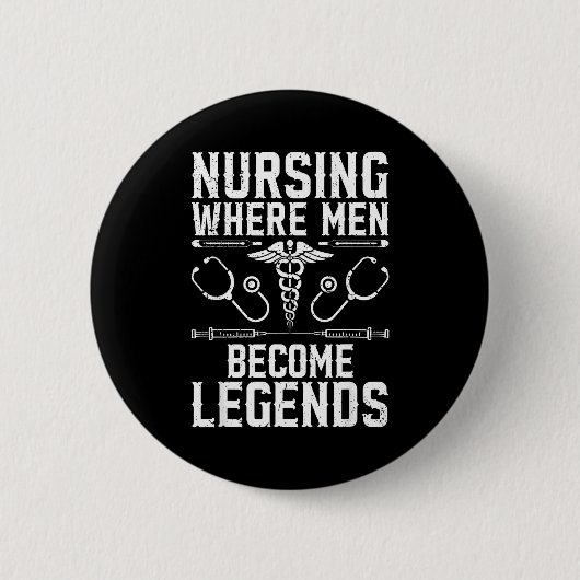 Krankenpfleger männliche Krankenpfleger Student Ma Button (Vorderseite)