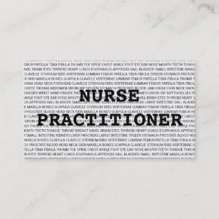 Krankenpfleger Medical Words Business Card Visitenkarte