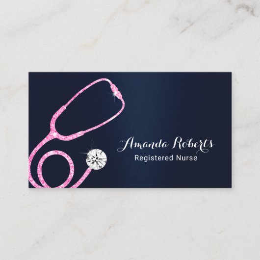 Krankenpfleger Medizin Moderne Marine Blau Visitenkarte (Vorderseite)