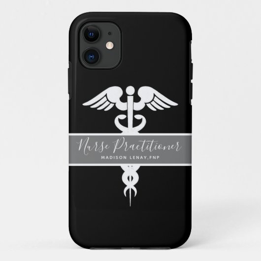 Krankenpfleger Mediziner Caduceus Personalisiert Case-Mate iPhone Hülle (Rückseite)