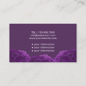 Krankenpfleger Medizinisches Elegantes Lila Blumen Visitenkarte (Rückseite)