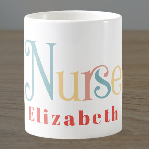 Krankenpfleger Medizinisches Monogramm Beruflich Kaffeetasse