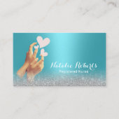 Krankenpfleger Moderne türkisfarbene medizinische Visitenkarte (Vorderseite)