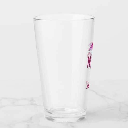Krankenpfleger NP Pink Caduceus Personalisiert Glas (Rechts)