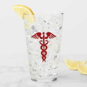 Krankenpfleger oder Arzt Caduceus Glas