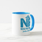 Krankenpfleger Personalisierter Blaukaffee Tasse (VorderseiteRechts)