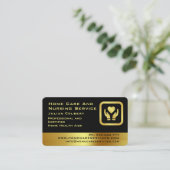 Krankenpfleger Pflege Moderne Goldene Medizin Visitenkarte (Stehend Vorderseite)