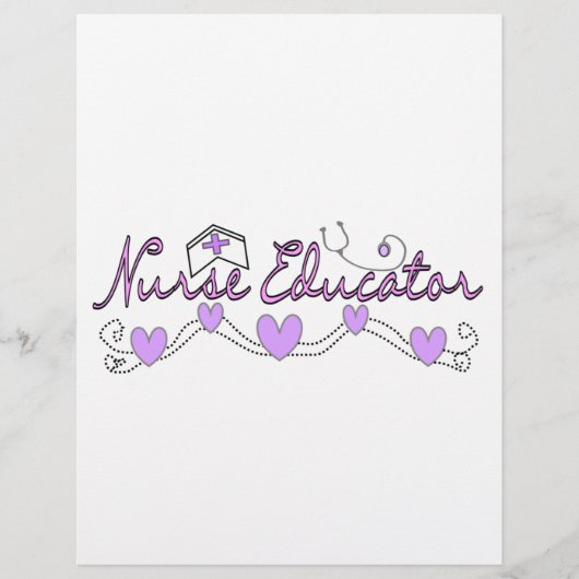 Krankenpfleger Pink Herzdesign Flyer (Vorne)