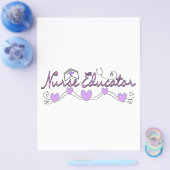 Krankenpfleger Pink Herzdesign Flyer (Einzeln)