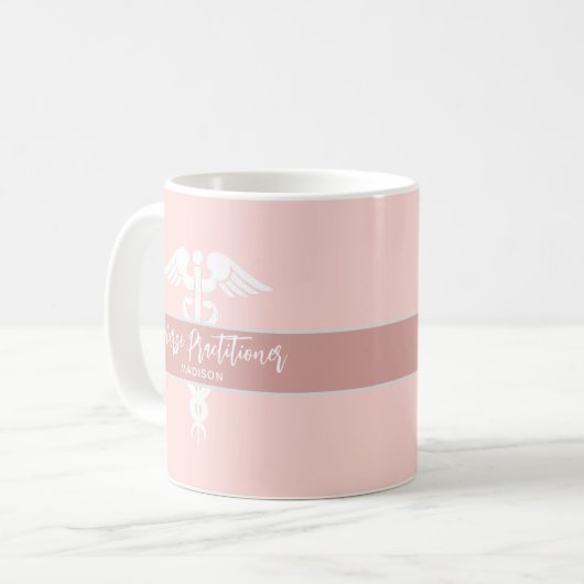 Krankenpfleger Rosa Personalisiert Kaffeetasse (Vorderseite Links)
