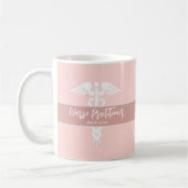 Krankenpfleger Rosa Personalisiert Kaffeetasse (Links)