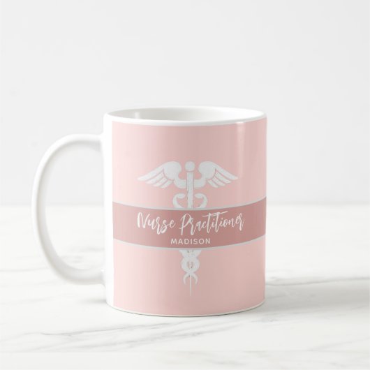 Krankenpfleger Rosa Personalisiert Kaffeetasse (Links)