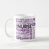 Krankenpfleger schätzen violette Typografie-Schätz Kaffeetasse (Links)