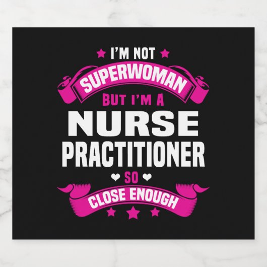 Krankenpfleger Schaumweinetikett (Einzelnes Label)