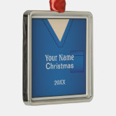 Krankenpfleger Scrubs Christmas Blue Premium 2 Ornament Aus Metall (Rechts)