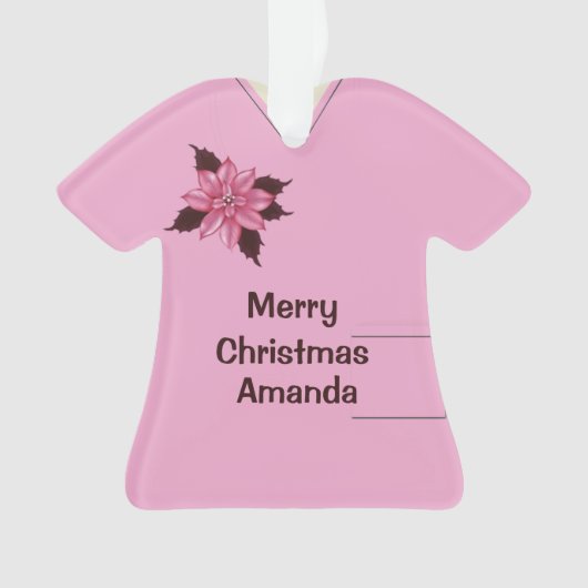 Krankenpfleger Scrubs Uniform Christmas Pink 3 Ornament (Vorderseite)