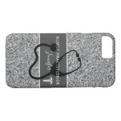 Krankenpfleger Silver Glitzer Personalisiert Case-Mate iPhone Hülle (Rückseite (Horizontal))