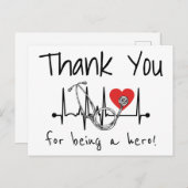 Krankenpfleger Stethoskop Krankenpflege Danke Postkarte (Vorne/Hinten)
