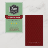 Krankenpfleger - Vintag Retro Stilvoll Visitenkarte (Vorne/Hinten)