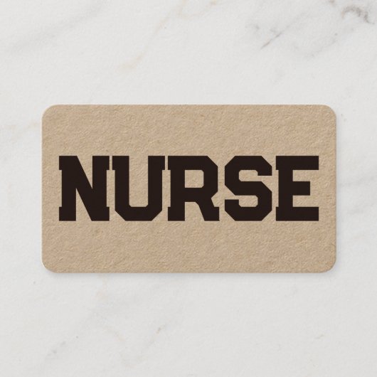 Krankenpfleger Visitenkarte (Vorderseite)