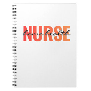 Krankenpfleger zu Hause Moderne Typografie Notizblock