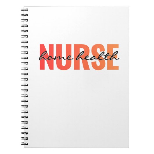 Krankenpfleger zu Hause Moderne Typografie Notizblock (Vorderseite)