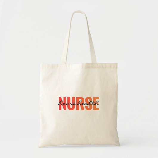Krankenpfleger zu Hause Moderne Typografie Tragetasche (Vorne)