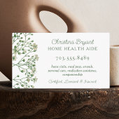 Krankenpfleger Zuhause Health Aide Business Card Visitenkarte