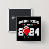 Krankenpflegerakademie 2024 Abschluss für Krankenp Button (Vorne & Hinten)