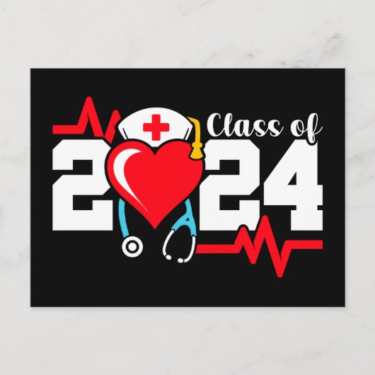 Krankenpflegerakademie 2024 Abschluss für Krankenp Postkarte (Vorderseite)