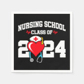 Krankenpflegerakademie 2024 Abschluss für Krankenp Serviette (Vorderseite)