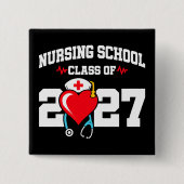 Krankenpflegerakademie 2027 Abschluss Nurse Button (Vorderseite)