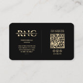 Krankenpflegerarzt Caduceus Elegantes Schwarzes Go Visitenkarte (Rückseite)