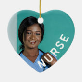 Krankenpflegerin, ein typisches Foto Keramik Ornament (Hinten)