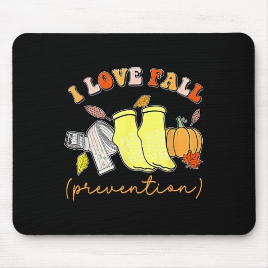 Krankenpflegerin Fall Ich liebe Sturzprävention Fa Mousepad (Vorne)