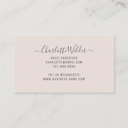 Krankenpflegerin floral Stethoscope Business Card Visitenkarte (Rückseite)