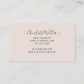 Krankenpflegerin floral Stethoscope Business Card Visitenkarte (Rückseite)