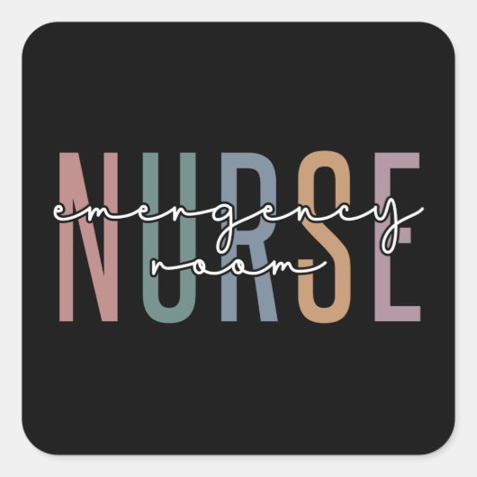 Krankenpflegerin im Notfall RN Künftige Krankenpfl Quadratischer Aufkleber (Vorderseite)