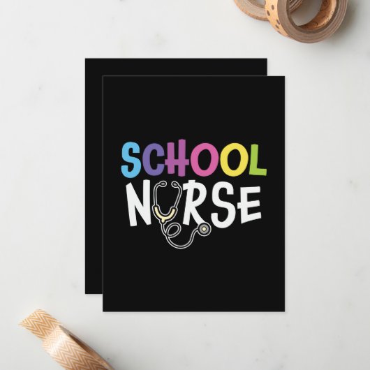 Krankenpflegerin Mitteilungskarte (Vorderseite/Rückseite Beispiel)